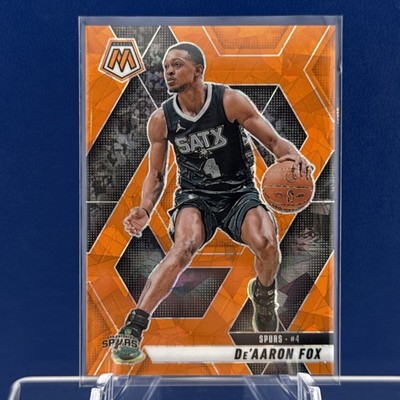 2024-25 Panini Mosaic Orange Ice #124 De'Aaron Fox /49