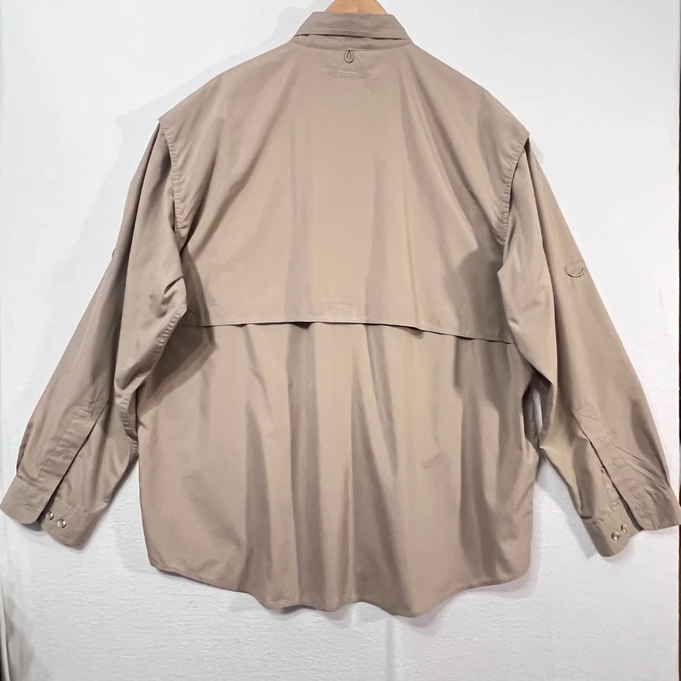 Camisa de pesca de manga larga Magellan Sportswear para hombre color tostado XXL bolsillos transpirables Foto 2 de 4