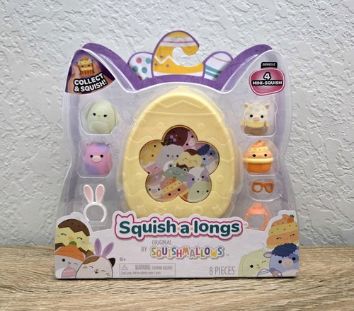 Squishmallows Squish•a•longs EASTER Series 2 YELLOW CASE + 4 Minifigures - Picture 2 of 5