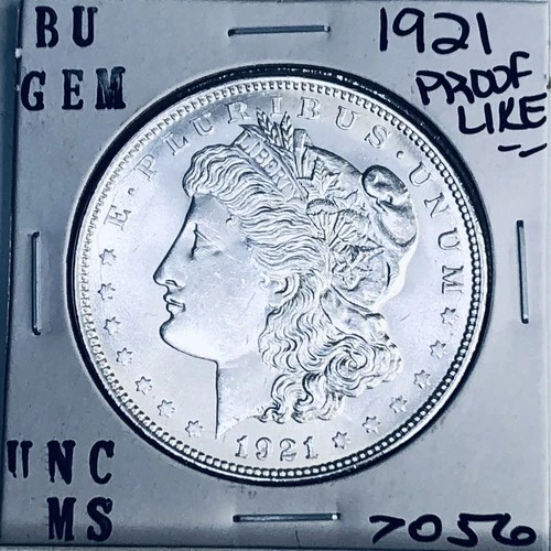 1921 BU GEM MORGAN SILVER DOLLAR UNC MS+++ U.S. MINT RARE COIN 7056