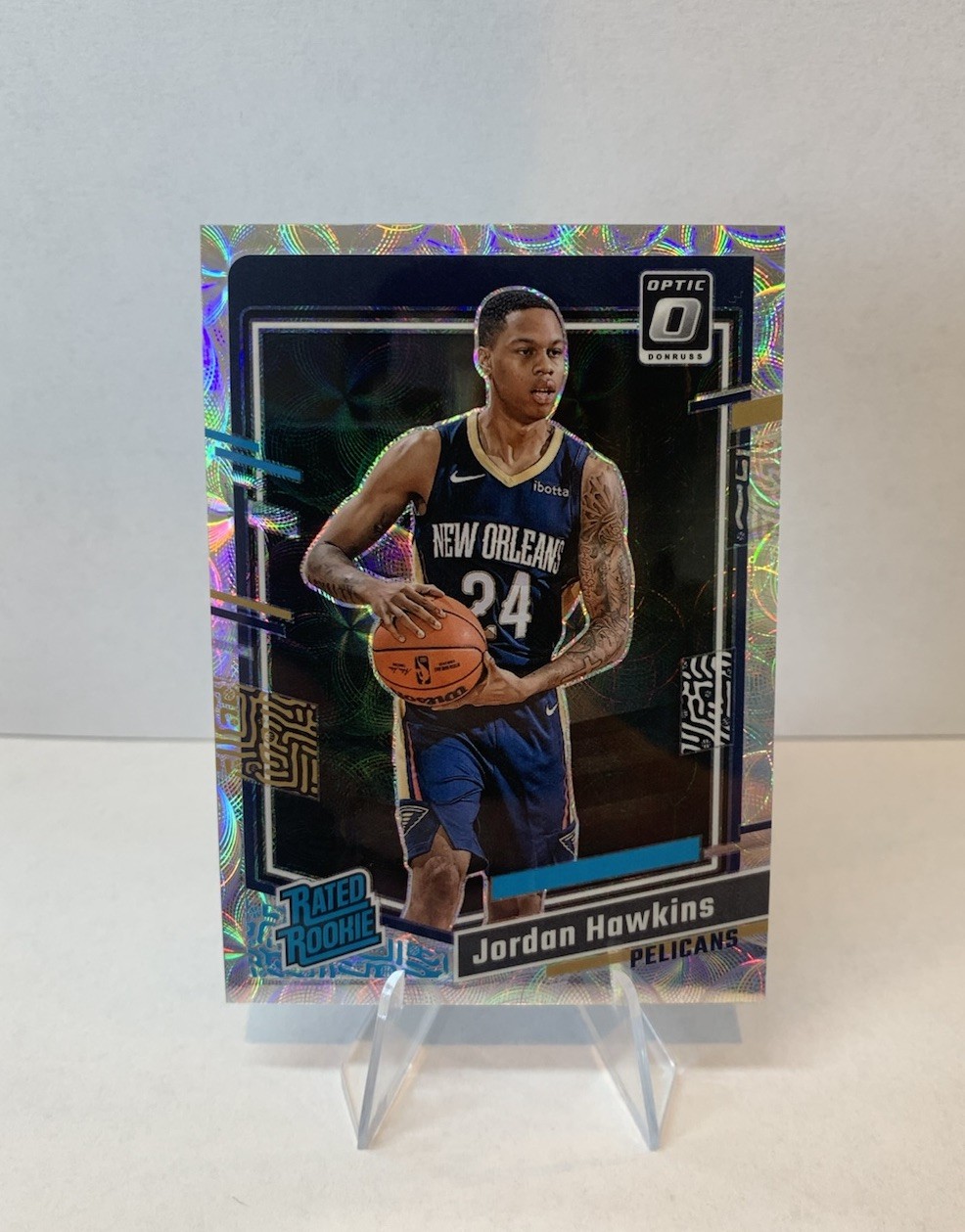 2023-24 Donruss Optic Jordan Hawkins Rookie RC #218 Premium Scope /249 Pelicans