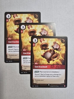 Riftbound League of Legends - x3 Get Excited! 008 | eBay