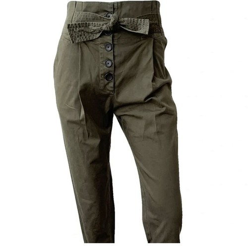 ALC Krew Pants Size US 6 Khaki Tapered With Belt *Flaws*