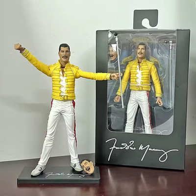 Queen Freddie Mercury Yellow Jacket Action Figure 7” Wembley