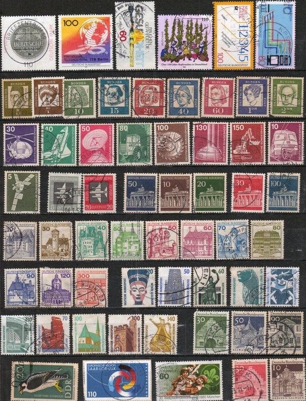 150 German stamps lot 1935 - 1990's