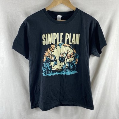 Simple Plan Hard As Rock UK Tour T-Shirt Medium M schwarz Rückenprint 2024
