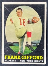 Frank Gifford Cards, Rookie Cards and Autographed Memorabilia Guide 19