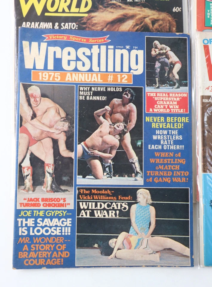 Vtg 1970s Lot Of 15 Victory Sports Revenue Inside Wrestling Magazines - Image 2 of 4