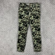 Anthropologie Pilcro Pants Womens 28 Camo High Rise Skinny Corduroy Stretch