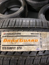 2 New 225 55 17 Bridgestone Drive Guard Rft All Season Run Flat Tires