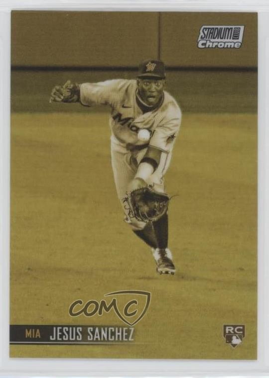 2021 Topps Stadium Club Chrome Gold Minted Jesus Sanchez #77 Rookie RC