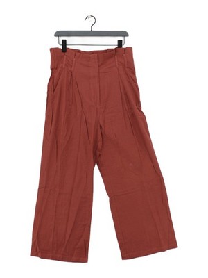 Pimkie Women's Trousers UK 14 Red 100% Cotton Wide-Leg Chino New with tags