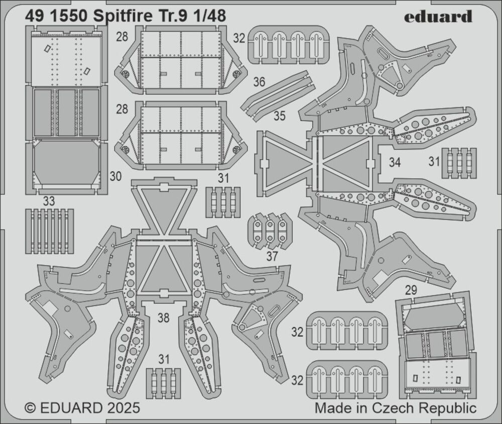 Eduard Accessories 491550 - 1:48 Spitfire Tr.9 AIRFIX - New