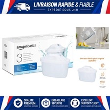 Amazon Basics Pack de 3 Cartouches Filtrantes Compatibles Carafes BRITA