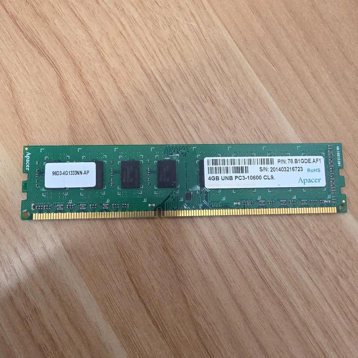 PC3-10600 (DDR3-1333) Bus Speed 4 GB Capacity per Module Computer