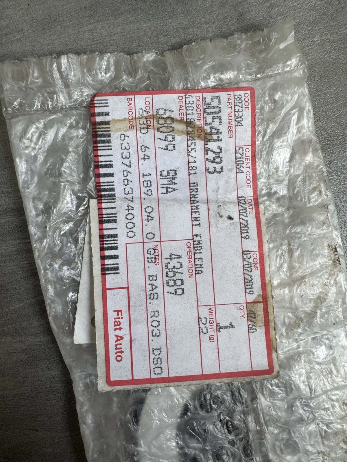 Genuine Alfa Romeo Logo Emblem Badge 0050541293-001 Brand New 4