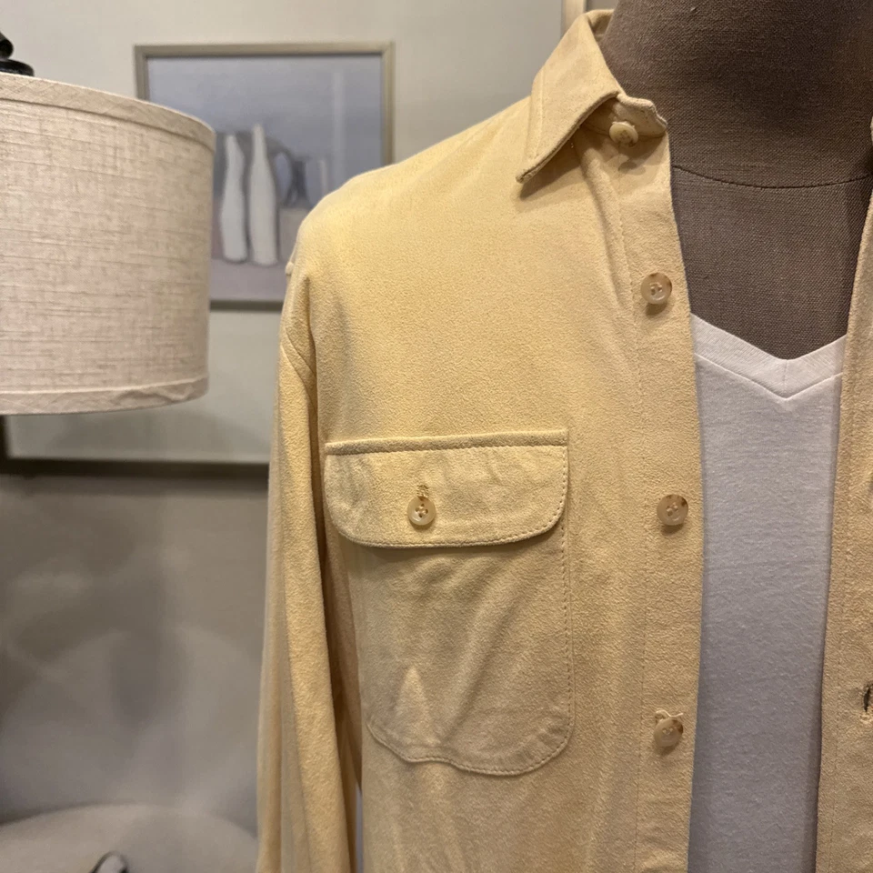 Polo Ralph Lauren S Gamuza/Cuero RRL Caqui Trabajo Western Camisa Chaqueta Foto 3 de 4