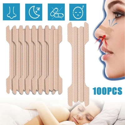 MARKENLOS 100 Pcs Nasenpflaster Schnarchen Nasenstrips Schnarchstopper Snoring Nose Strips