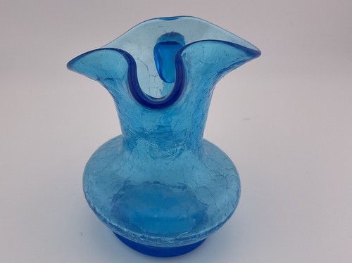 3 MCM Miniature Crackle & Splatter Art Glass Pitchers Bud Vases - LR2 - Picture 16 of 19