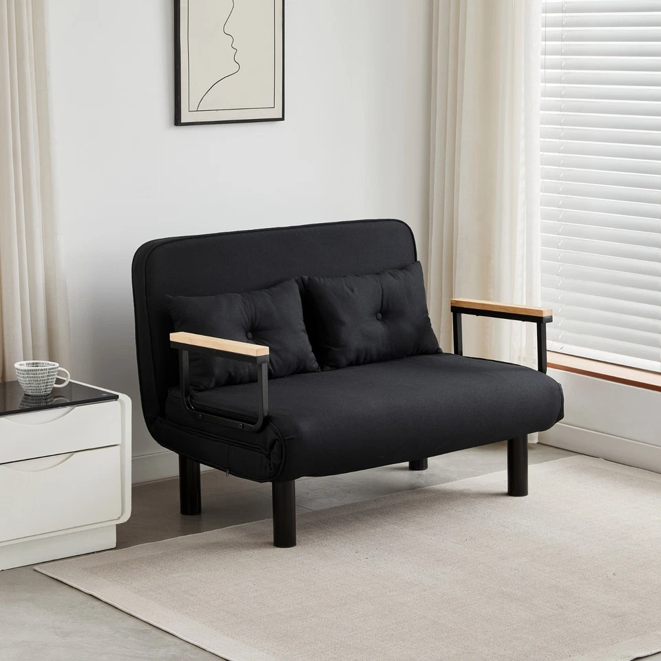 MCC DIRECT 4 in 1 Convertible Sofa Bed Lounge Sleeper Chair w/Adjustable Backrest, Cushion