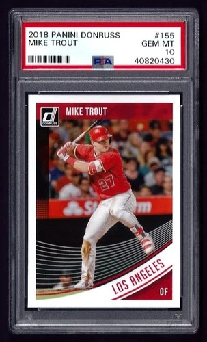 2018 Panini Donruss #155 Mike Trout PSA 10 - LA Angels - SET REGISTRY