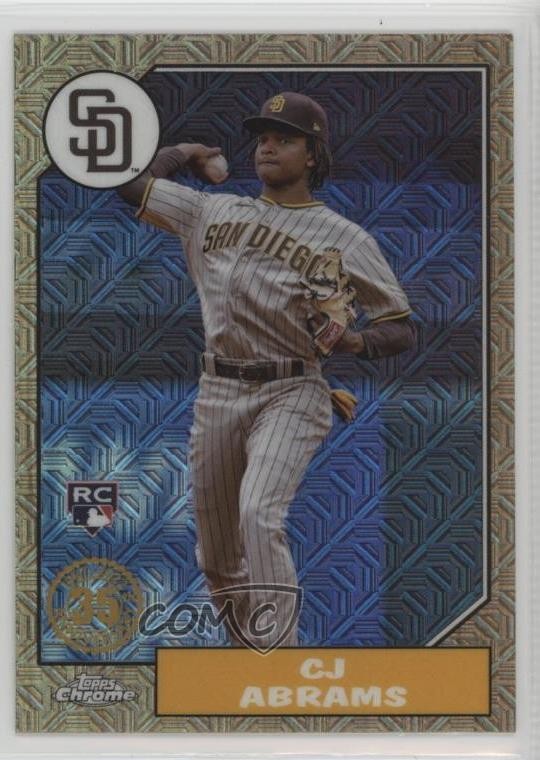2022 Update 1987 Topps Chrome Silver Pack Series Mojo CJ Abrams #T87C-41 1g5d