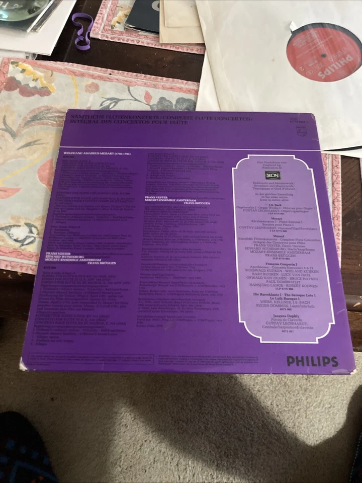 Mozart: Flute Concertos, Franz Vester, Philips 6577-008/009, 2 LP, 1973, Holland - Image 3 of 4