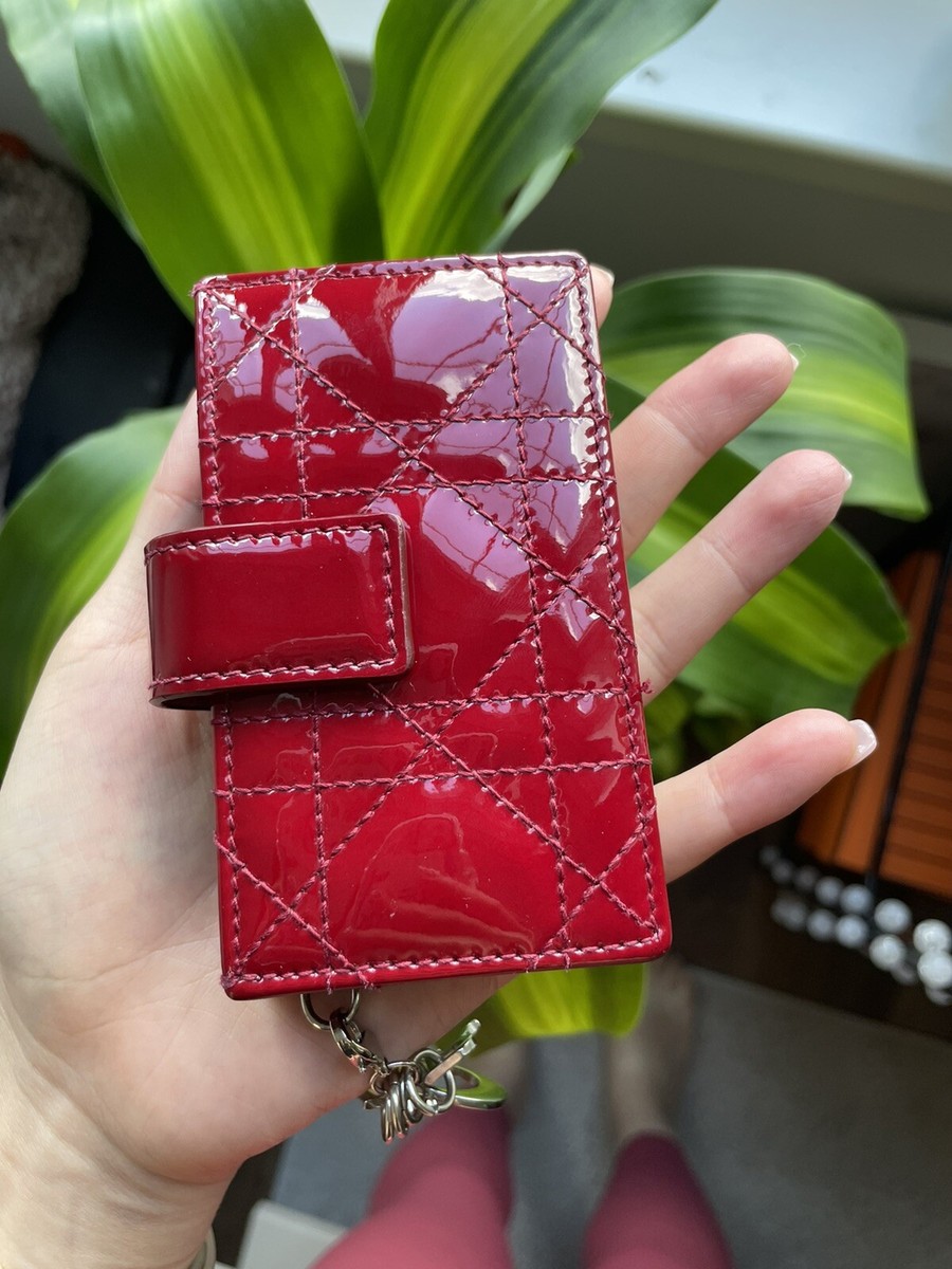 Authentic Dior 5 Gusset Card Holder - Patent Red | eBay