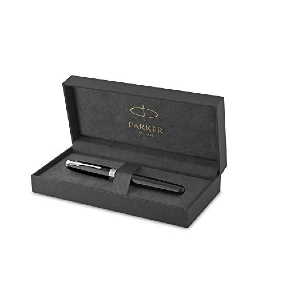 PARKER Sonnet penna roller, laccatura di colore nero opaco con finiture in palla