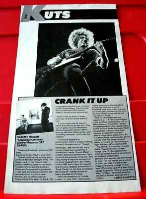 Sammy Hagar Standing Hampton Vintage ORIG 1982 Kerrang ALBUM REVIEW ARTICLE