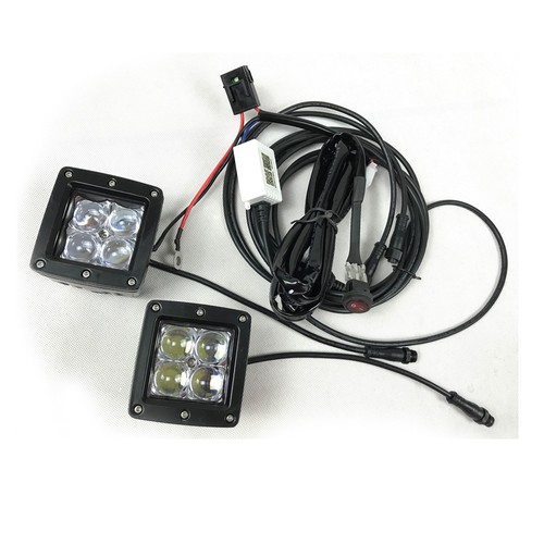 2x 3" 5D RGB LED Work Light Spot Cube Pods Wireless Bluetooth & Control Wiring - Picture 4 of 11