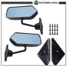 Side Rearview Wing Mirrors F1 Retro Style Racing Universal Glass Glossy 2