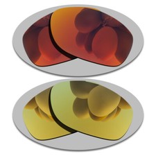 Fire Red Yellow Gold Replacement Lenses For-Oakley Pit Bull Polarized