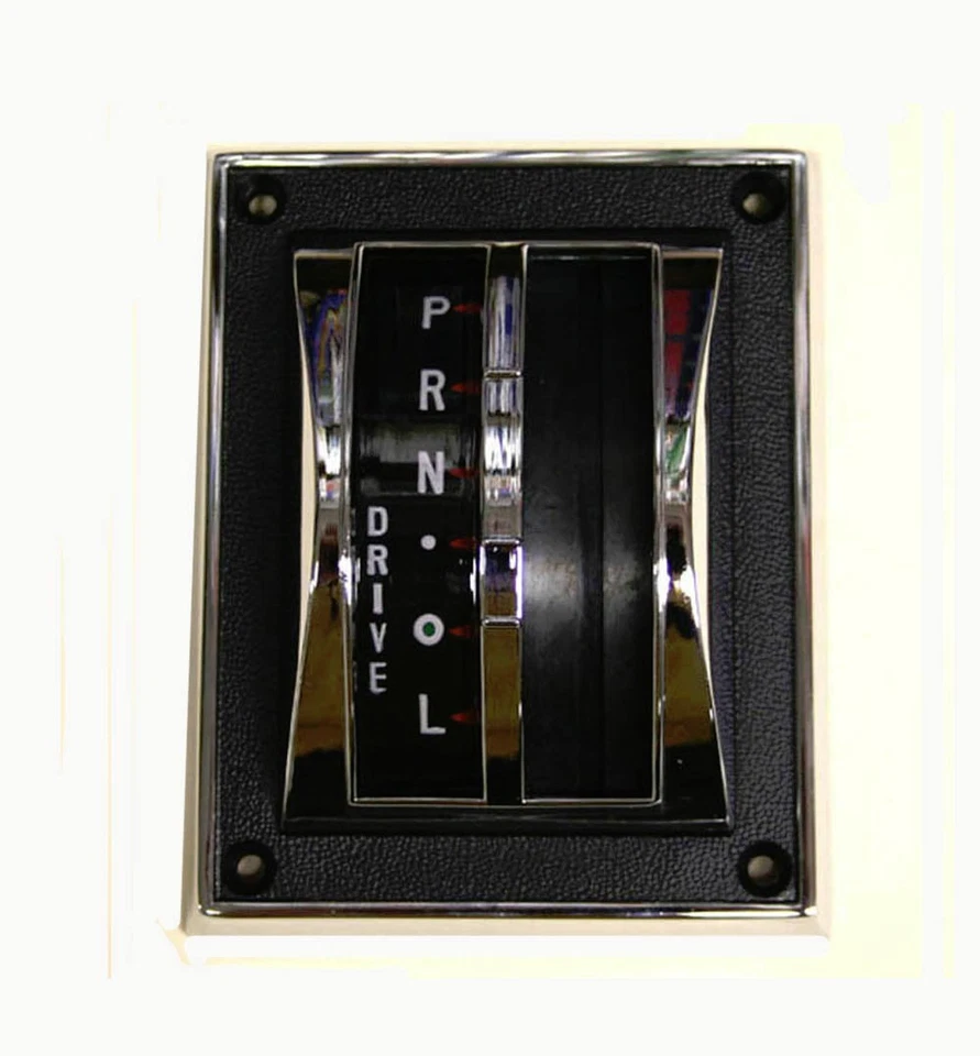 ¡NUEVO! Ford Mustang 1965-1966 cubierta de cambio transmisión automática bisel cromado, mango Foto 2 de 4