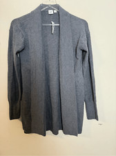 Gap NWT Cardigan Sweater Womens Sz XS long wool blend open front Heather Gray