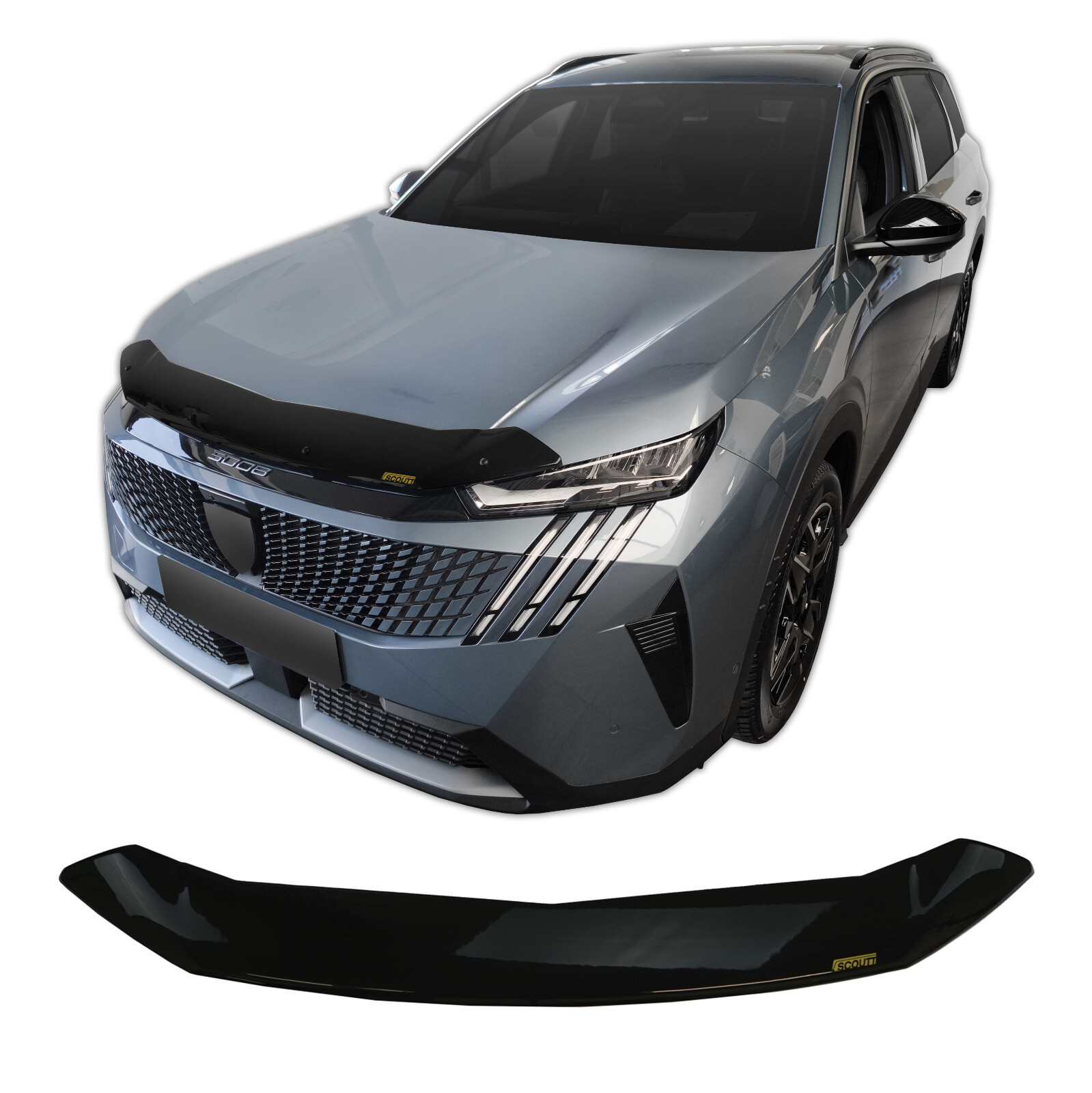 Bra de capot Scoutt noir pour Peugeot 5008 à partir de 2024