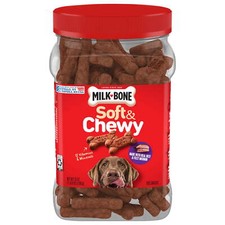 Milk Bone Soft and Chewy Dog Treats, Beef  Filet Mignon Recipe ,25oz Container