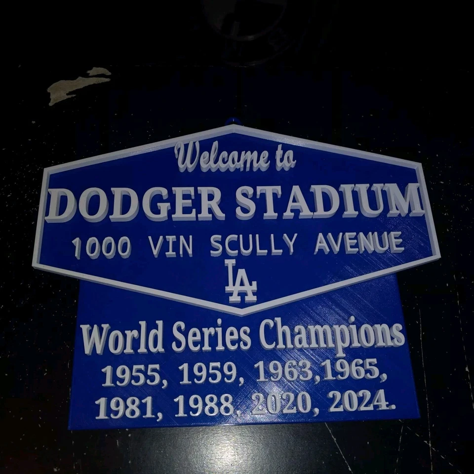 LA DODGERS 3D Stadium World Series Sign MLB BASEBALL  19"×17" - Image 4 of 4