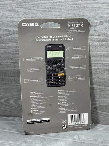Casio FX-83GTX Classwiz 276 Functions Scientific Calculator - Brand New & Sealed - Picture 3 of 10