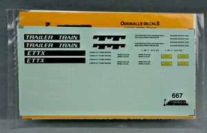 ODDBALLS HO SCALE 87-667 MP AUTORACK BOXCAR DECAL