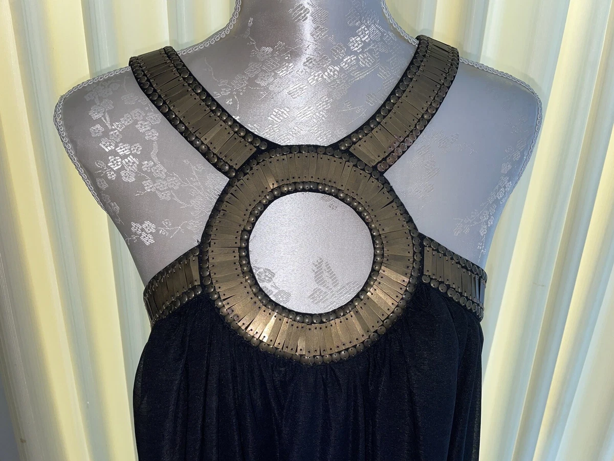 Black grecian cheap style dress