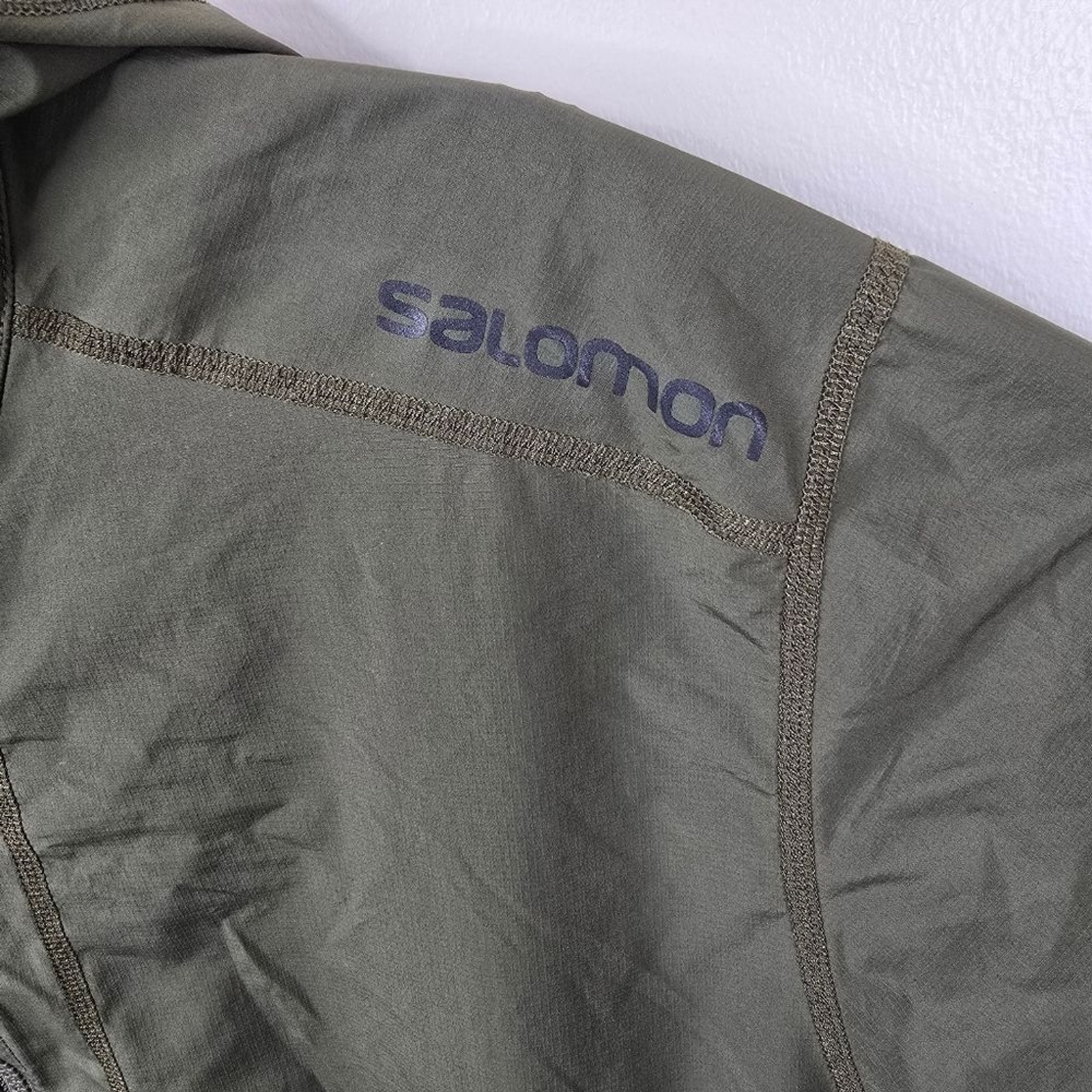 Giacca a vento Salomon uomo full zip leggera con cappuccio 2 tasche XL