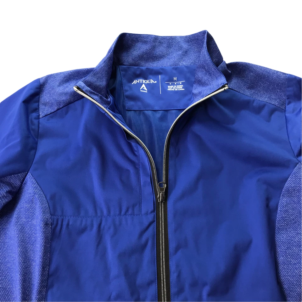 Antigua Full Zip Jacket Size Women's M. Purple Blue. Long Sleeve Mock Neck - Image 3 of 4
