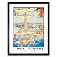 Aki Province Hiroshige Japanese Classic Collection Framed Wall Art Print 12x16