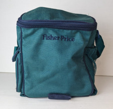 Vintage fisher price lunch box soft cooler as is green