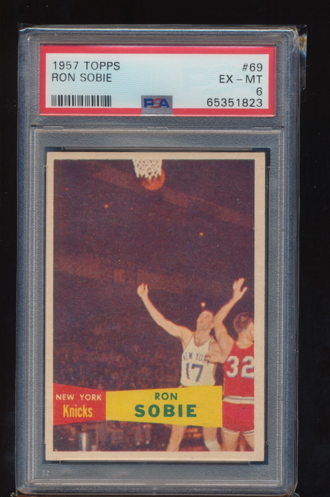 PSA 6  1957 Topps Basketball    Ron Sobie  # 69    Set Breakup