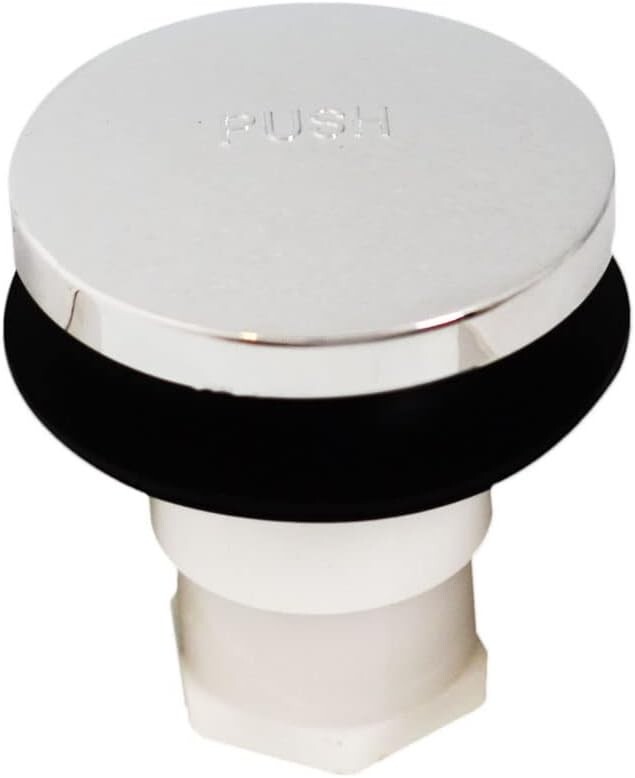 Universal 3/8" TipToe Bath Tub Drain Stopper, Push Button Pop up