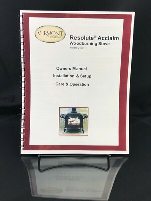 Vermont Castings Resolute Acclaim Model 2490 Owners Manual for Wood Stove |  eBay