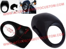 Cupolino per Harley Sportster Dyna Nero Lucido Universale Moto Custom Cafè Racer