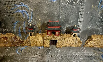 Tabletop gaming terrain Rising Sun Castle Great Wall Set unpainted